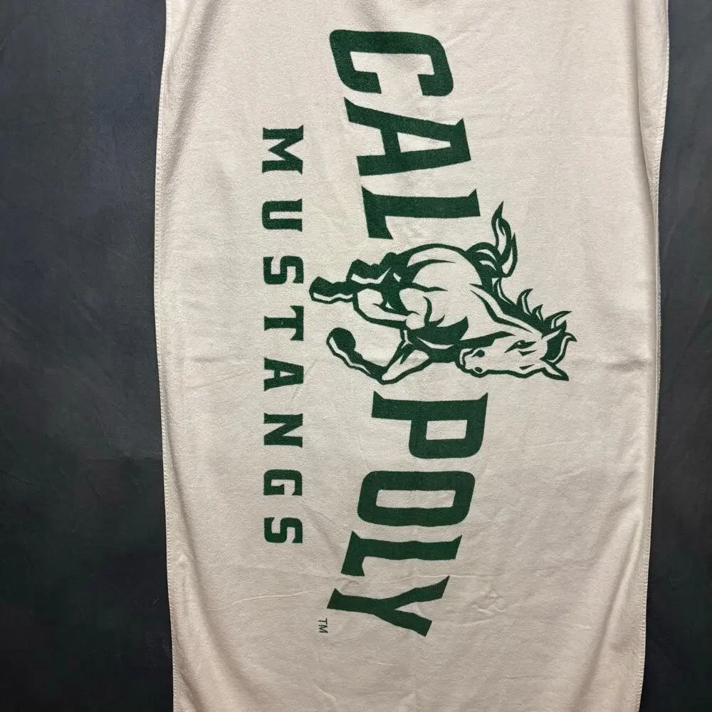 Vintage Cal Poly Mustangs Beach Towel 100% Cotton Oversized College NCAA Sports
